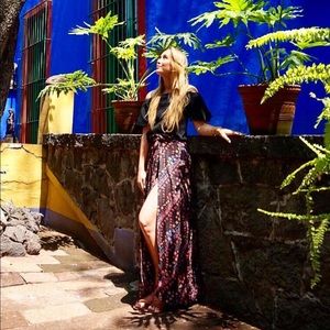 Free people high waist wrap skirt